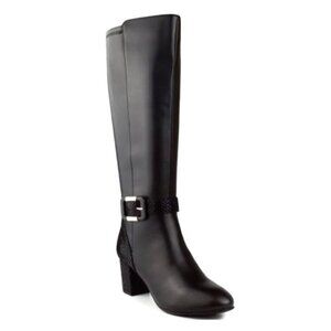 Karen Scott ISABELL Women's Dress Mid Calf Heeled Boots Black Size 6.5